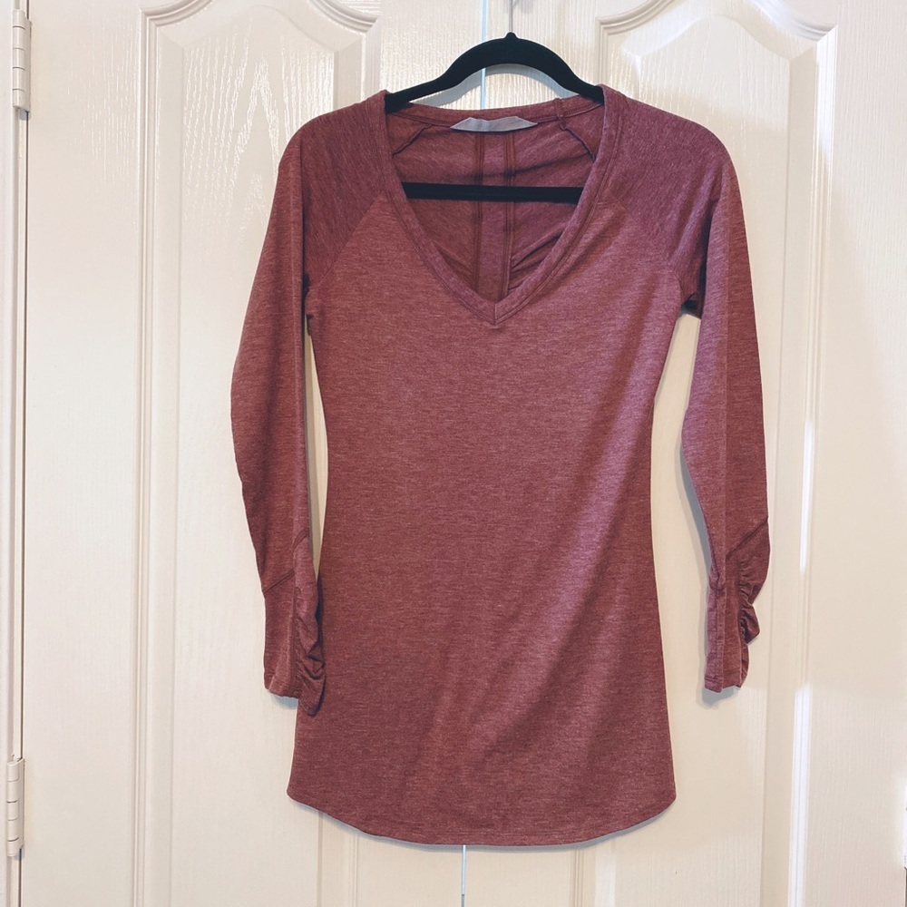 Atheta V Neck Long Sleeve Ruched Back Size XS